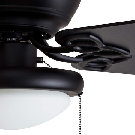 Prominence Home Benton, 52 in.  Ceiling Fan with Light, Matte Black 50853-40